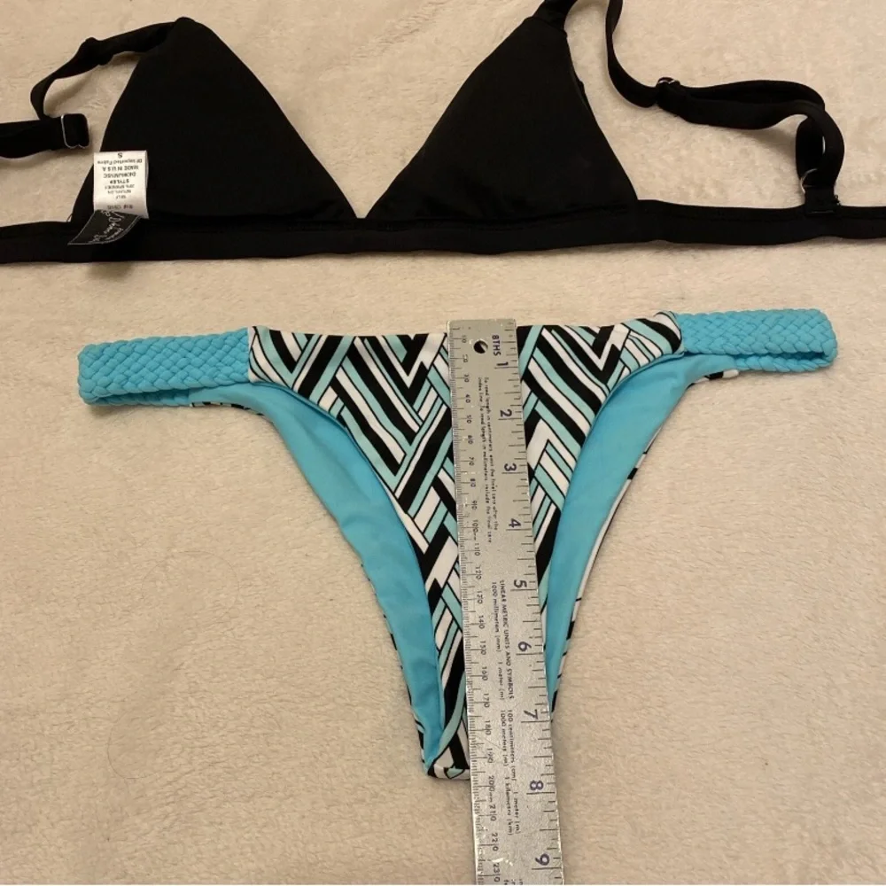 Dippin' Daisy's Black and Blue Patterned Bikini